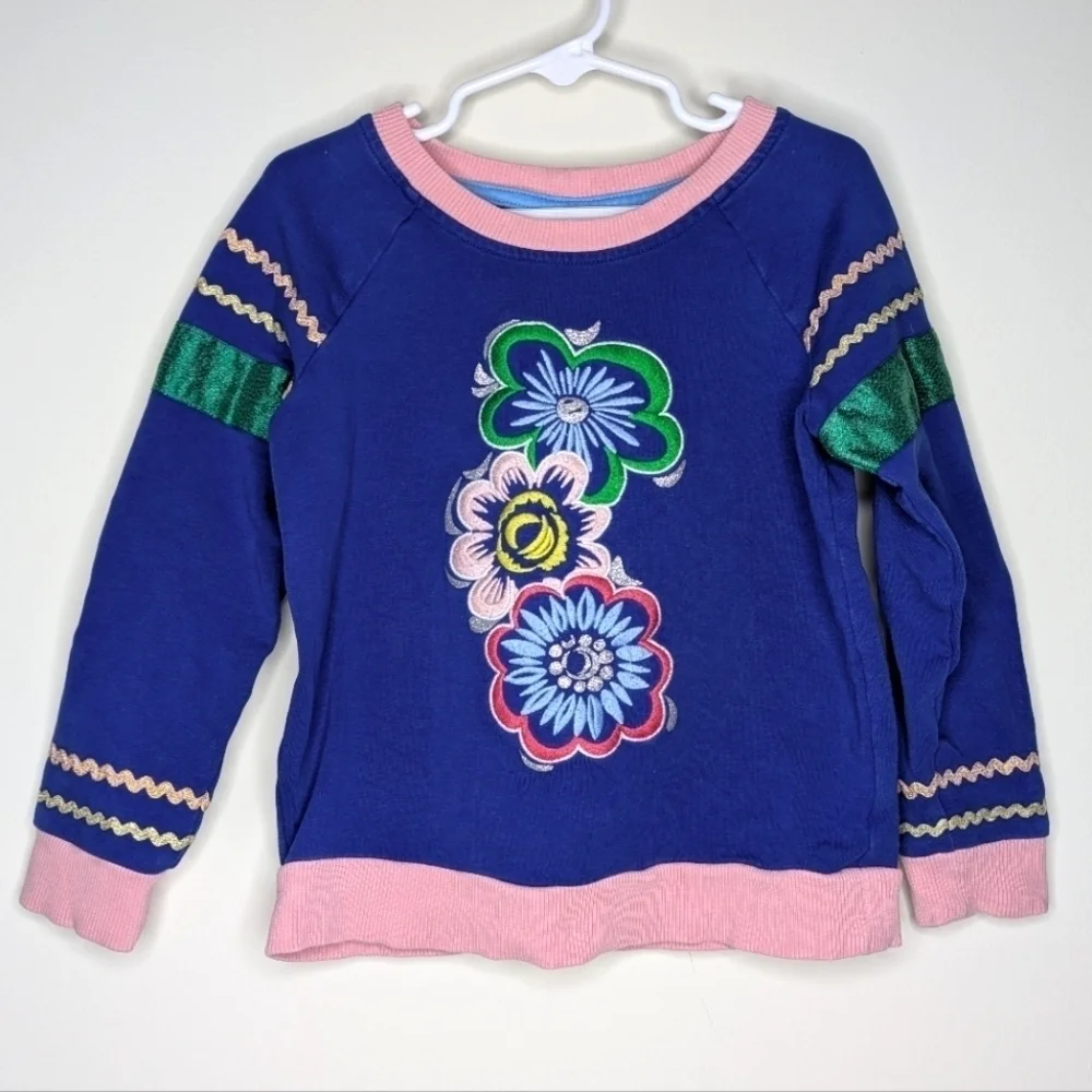 Hanna Andersson Flower Sweatshirt 100 4